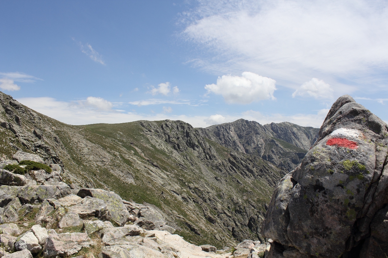 GR20 trail through the Corsican mountains
