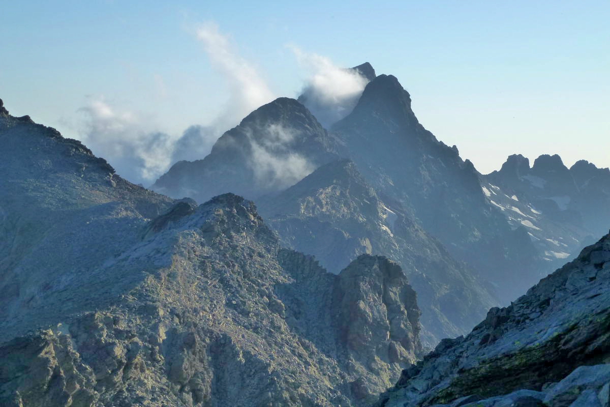 Exposed ridge on the GR20, Corsica